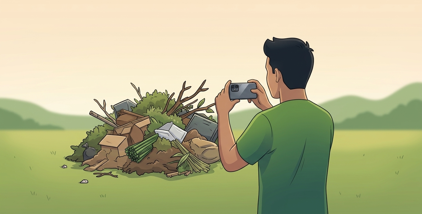 Send a photo of the waste